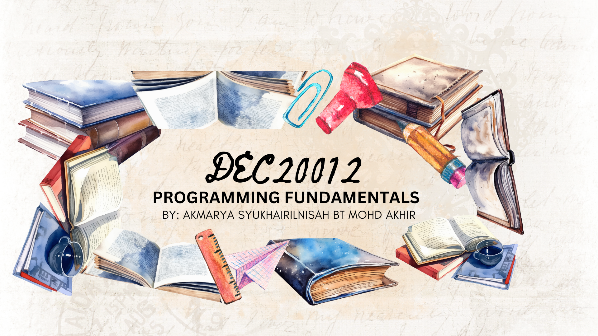 DEC20012 PROGRAMMING FUNDAMENTALS